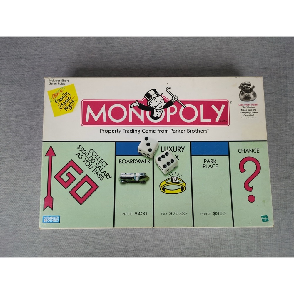 👯‍♀️Host Pick⚡️Vtg Monopoly 1999 Ed. w/ Winning Token -incomplete